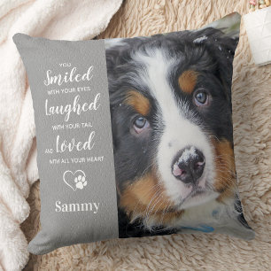 Pet Dog Memorial Gift Pet Loss 2 Foto Kussen