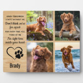 Pet Dog Memorial Gift- Sympathie Pet Loss Keepslag Fotoplaat (Voorkant)