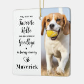 Pet Dog Memorial Herdenking op persoonlijke titel  Keramisch Ornament (Links)