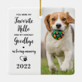 Pet Dog Memorial Herdenking op persoonlijke titel  Keramisch Ornament (Achterkant)