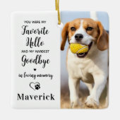 Pet Dog Memorial Herdenking op persoonlijke titel  Keramisch Ornament (Voorkant)