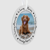 Pet Dog Memorial in Loving Memory Ornament (voorkant)
