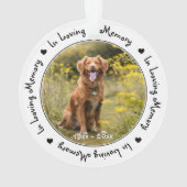 Pet Dog Memorial in Loving Memory Ornament (achterkant)