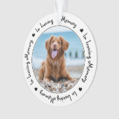 Pet Dog Memorial in Loving Memory Ornament (voorkant)