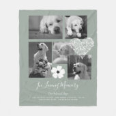 Pet Dog Memorial Keepomwille Foto Collage Gift Poe Fleece Deken (Voorkant)