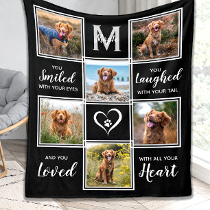 Pet Dog Memorial Keepomwille Photo Collage Fleece Deken