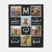 Pet Dog Memorial Keepomwille Photo Collage Fleece Deken (Voorkant)