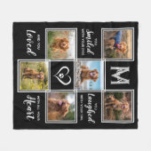 Pet Dog Memorial Keepomwille Photo Collage Fleece Deken (Voorkant (Horizontaal))