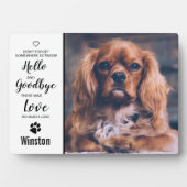 Pet Dog Memorial Keepomwille Sympathie Citaat Pet  Fotoplaat (voorkant)