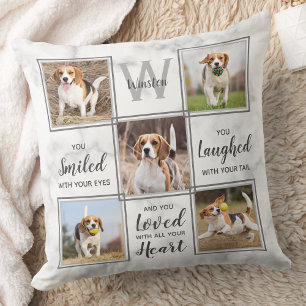 Pet Dog Memorial Keepslag Unieke 5 Photo Collage Kussen