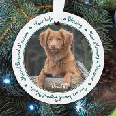 Pet Dog Memorial kerst Keepomwille Foto Ornament