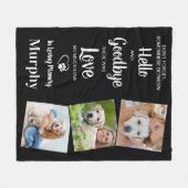 Pet Dog Memorial Personalized Pet Loss 3 Foto Fleece Deken (Voorkant (Horizontaal))