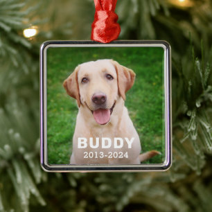 Pet Dog Memorial Persoonlijke foto Keepomwille Metalen Ornament