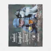 Pet Dog Memorial Persoonlijke foto Sympathie Fleece Deken (Voorkant)