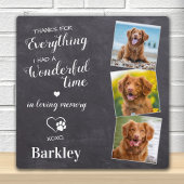 Pet Dog Memorial - Pet Loss Gift - Custom 3 Photo Fotoplaat