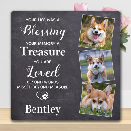 Pet Dog Memorial Pet Loss Gift Persoonlijke foto Fotoplaat
