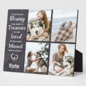 Pet Dog Memorial Pet Loss Herembrance Keepslag Fotoplaat (Zijkant)