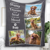 Pet Dog Memorial Pet Loss Keepomwille Foto Collage Fleece Deken
