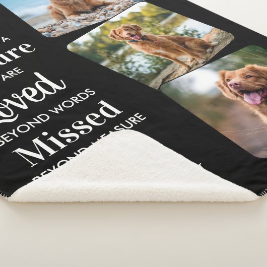 Pet Dog Memorial Pet Loss Keepomwille Foto Collage Sherpa Deken (3/4)