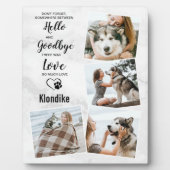 Pet Dog Memorial Pet Loss Keepslag 4 Foto Collage Fotoplaat (Voorkant)