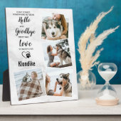 Pet Dog Memorial Pet Loss Keepslag 4 Foto Collage Fotoplaat (Zijkant)