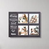 Pet Dog Memorial Pet Loss Photo Collage Canvas Afdruk (Voorkant)