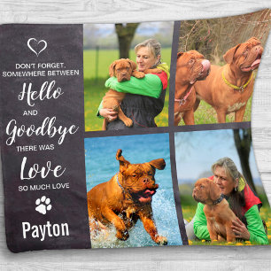 Pet Dog Memorial Pet Loss Photo Collage Fleece Deken