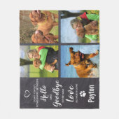 Pet Dog Memorial Pet Loss Photo Collage Fleece Deken (Voorkant)