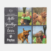Pet Dog Memorial Pet Loss Photo Collage Fleece Deken (Voorkant (Horizontaal))
