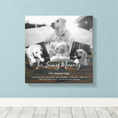 Pet Dog Memorial Photo Collage Remembrance Poem Canvas Afdruk (Insitu (Houten vloer))