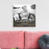 Pet Dog Memorial Photo Collage Remembrance Poem Canvas Afdruk (Insitu (Woonkamer))