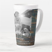 Pet Dog Memorial Photo Collage Remembrance Poem Latte Mok (Rechterhoek)