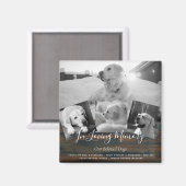 Pet Dog Memorial Photo Collage Remembrance Poem Magneet (Voorkant / Achterkant)