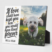 Pet Dog Memorial Quote Foto Fotoplaat (Zijkant)