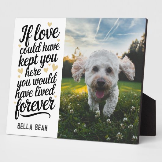 Pet Dog Memorial Quote Foto Fotoplaat (Zijkant)