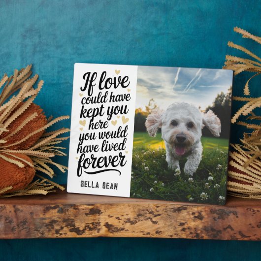 Pet Dog Memorial Quote Foto Fotoplaat (Zijkant)