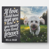 Pet Dog Memorial Quote Foto Fotoplaat (Voorkant)