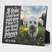 Pet Dog Memorial Quote Foto Fotoplaat (Zijkant)