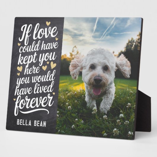 Pet Dog Memorial Quote Foto Fotoplaat (Zijkant)