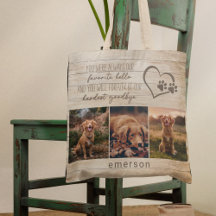 Pet Dog Memorial Rustic Wood Foto Collage