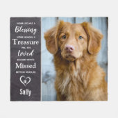 Pet Dog Memorial Sympathy Keepomwille Foto Fleece Deken (Voorkant (Horizontaal))