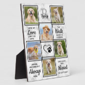 Pet Dog Memorial Sympathy Quote 6 Foto Collage Fotoplaat (Zijkant)