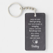 Pet Dog Memorial Sympathy Quote Pet Loss Keepomwil Sleutelhanger (Voorkant)