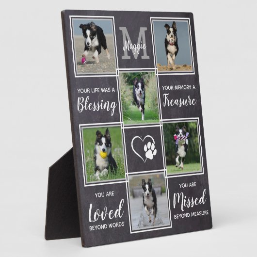 Pet Dog Memorials Keepomwille Foto Collage Memoria Fotoplaat (Zijkant)