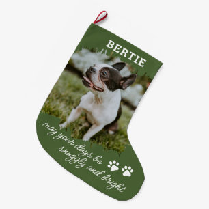 Pet Dog of Cat Photo Large Kerststop Grote Kerstsok