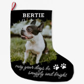 Pet Dog of Cat Photo Large Kerststop Grote Kerstsok (Voorkant)