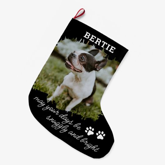 Pet Dog of Cat Photo Large Kerststop Grote Kerstsok (Voorkant (Hangend))