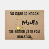 Pet Dog Paw afdrukken in Zand Geen noodzaak om te  Deurmat (Voorkant)