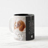 Pet Dog Paw Memorial Keepomwille Modern Simple Pho Tweekleurige Koffiemok (Voorkant links)