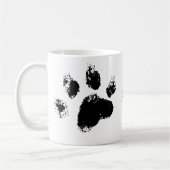Pet Dog Paw met aangepaste naam Koffiemok (Links)